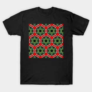 Red and Green Christmas Pattern Number 23 T-Shirt